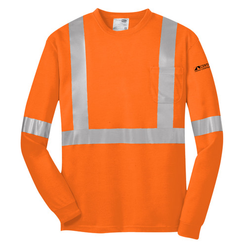 Long Sleeve Safety T-shirt - Certified Contractor Cobrand