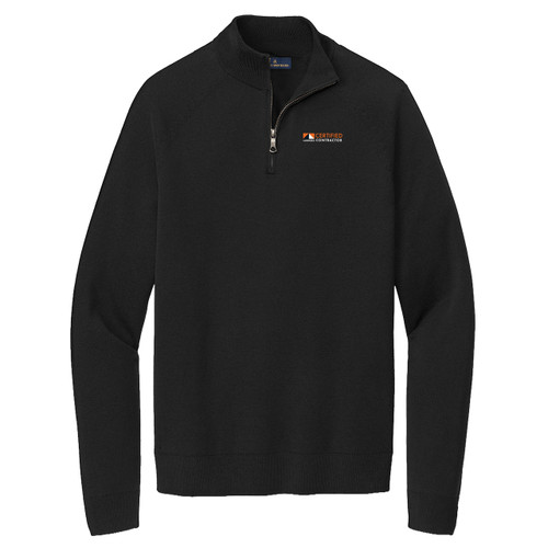 Brooks Brothers Cotton Stretch 1/4-Zip Sweater - Certified Contractor