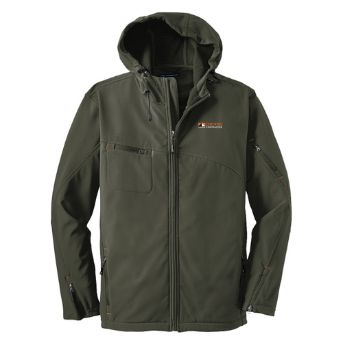 Textured Hooded Softshell Jacket - Certified Contractor
