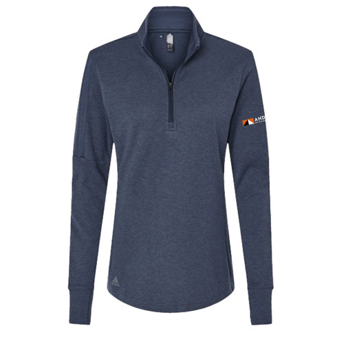 Ladies Adidas 3 Stripes Quarter Zip Sweater - Andersen
