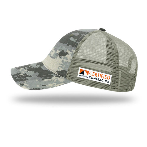 Richardson Camo Washed Trucker Cap - Certified Contractor Cobrand