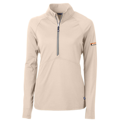 Cutter & Buck Adapt Eco Knit Stretch Womens Half Zip Pullover - Certified Contractor Cobrand