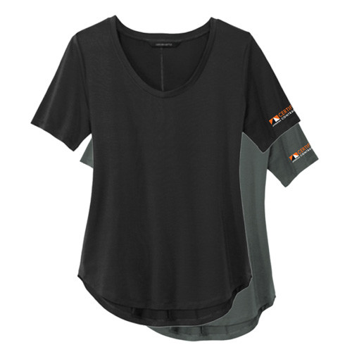 Ladies Stretch Jersey Relaxed Scoop Top - Certified Contractor Cobrand