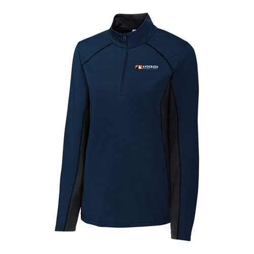 Ladies Cutter & Buck Ice Pique Colorblock Half Zip Tech Pullover - Andersen