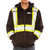 Hi-Vis Zip Up X-Back Hoodie with Detachable Hood - Andersen Certified Contractor