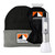 Gift Box Kit With Knit Cap With Cuff, Ice Scraper And Flashlight