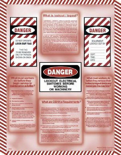 Lockout / Tagout Informational Poster - 24X32 - YourSafetySupplies.com