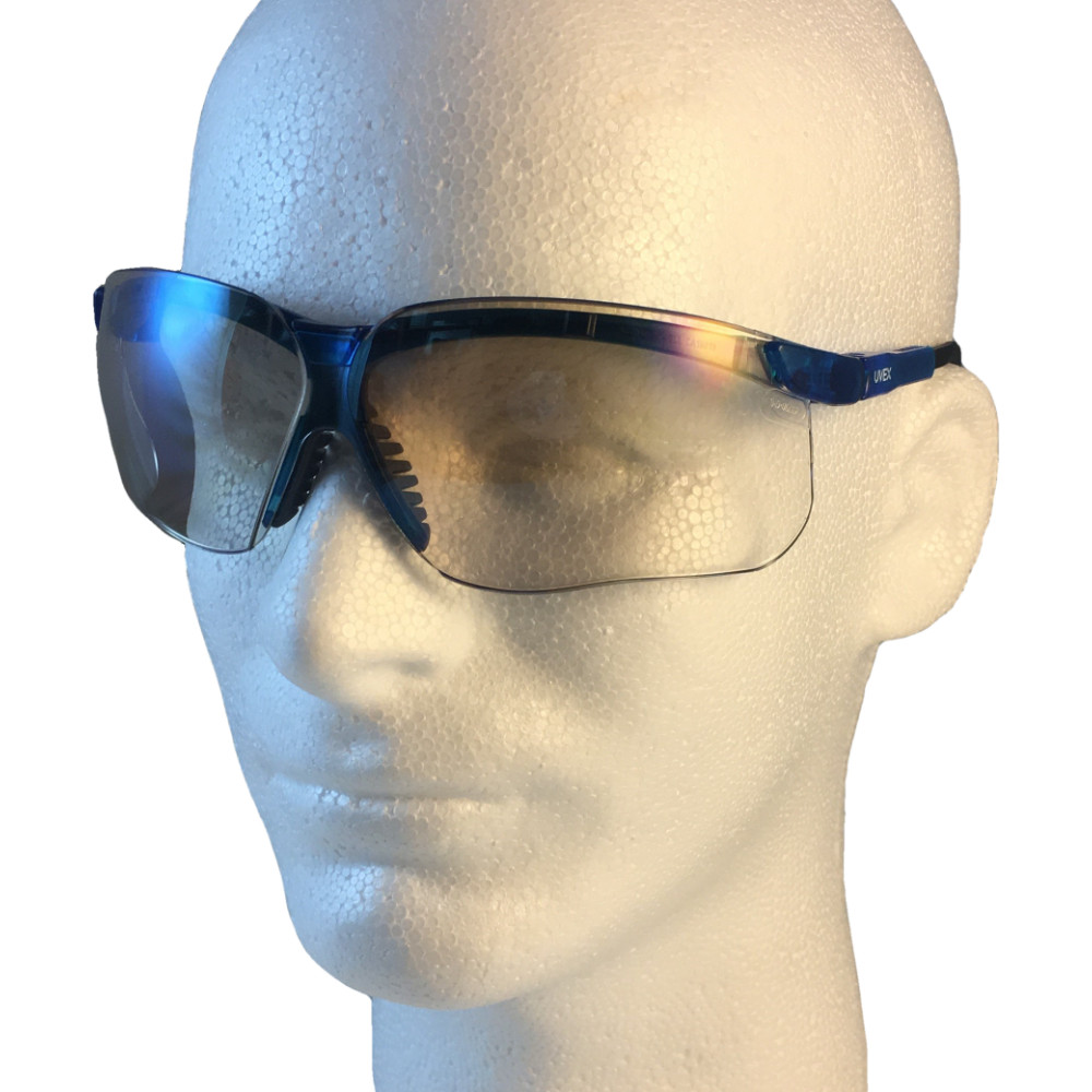 Uvex S3244 Genesis Safety Eyewear Vapor Blue Frame w/ Indoor Outdoor