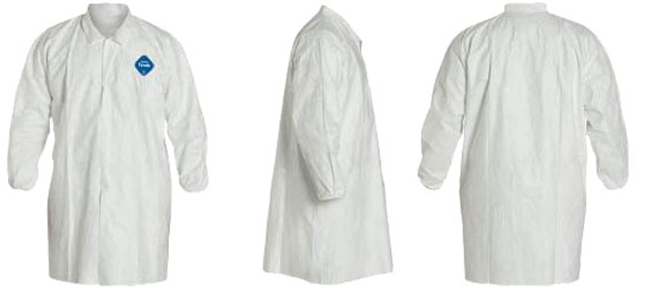 Tyvek Lab Coat with Elastic Wrists (30 per case)