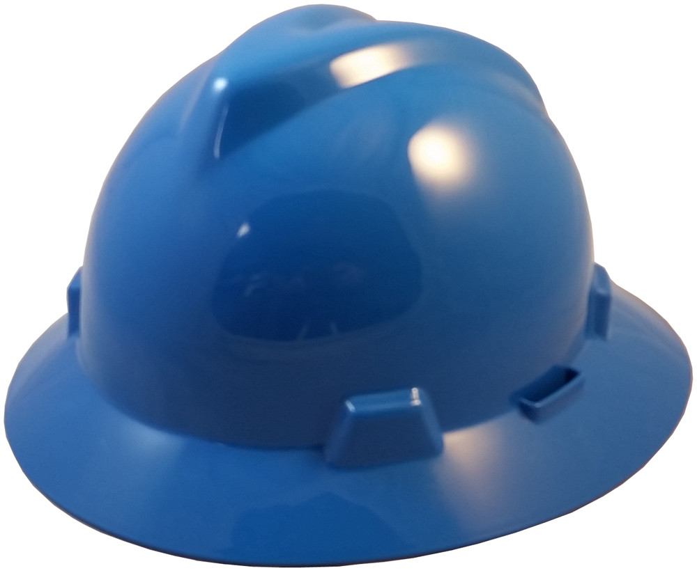 MSA 10058320 V-Gard Full Brim Safety Helmets with One-Touch