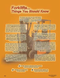 Forklift...Things You Should Know Poster - 18X24