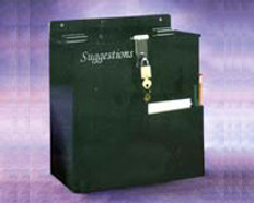 Suggestion Box With Hasp & Lock, Large - 10-3/4"W X 11-1/2"H X 6-1/2"D