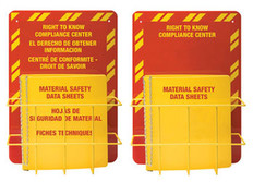 MSDS Right-To-Know Center, English - Includes MSDS sign, 3 inch binder, and wire rack