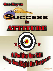 Key To Success Is Attitude Poster - 18X24