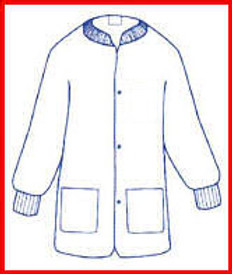 Sunlite Ultra Lab Jacket WHITE with 2 Pockets, snap front, knit collar and cuffs (30 per pack)