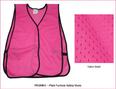 Safety Vest Plain Soft Mesh - Fuchsia 