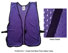 Safety Vest Plain Soft Mesh - Purple