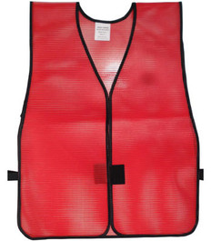 Safety Vest Plain PVC Coated Dark Red