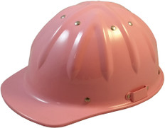 Aluminum Skull Bucket Cap Style Safety Helmets with Ratchet Liners – Pink