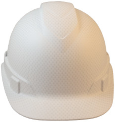 Front View Pyramex Ridgeline Cap Style Hard Hat with White Graphite Pattern