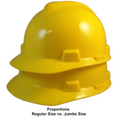 MSA # 477484 Cap Style Large Jumbo Safety Helmets with Fas-Trac Liners Yellow