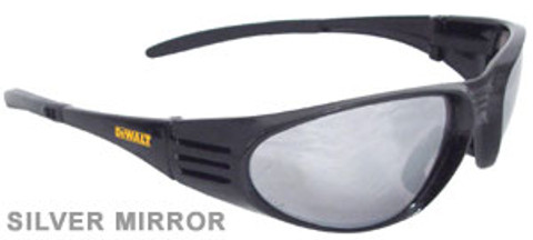 Dewalt #DPG56B-6 Ventilator Safety Eyewear Black Frame w/ Silver Mirror Lens