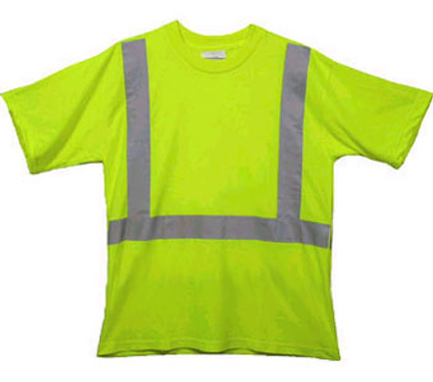 Class Two Level 2 LIME safety SHIRTS with Silver stripes