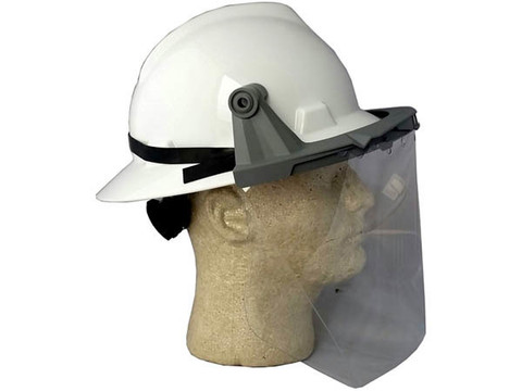 full brim hard hat face shield