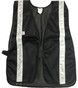 Soft Mesh Black Vests Silver Stripes