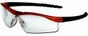 MCR Crews #DL210AF Dallas Safety Eyewear Orange Frame w/ Fog Free Clear Lens