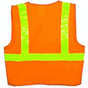 Orange Vest MESH Material Lime Stripes - XXLarge