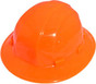 ERB Omega II Full Brim with Pin-Lock liners ~ Hi-Viz Orange