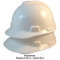 MSA # SO-477482 Cap Style Large Jumbo Safety Helmets with Staz-On Pin Lock Suspension White