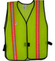 Safety Vests Lime Standard (1 3/8 Inch Orange/Silver Stripes)