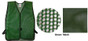 PVC Coated Assorted Colors Plain Vest  Green