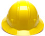 Pyramex #HP24130 4 Point Full Brim Style with RATCHET Liners - Yellow