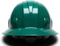 Pyramex #HP24135 4 Point Full Brim Style with RATCHET Liners - Green - Back View