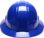 Pyramex #HP24160 4 Point Full Brim Style with RATCHET Liners - Blue - Front View