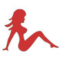 Reflective Safety Helmet Decals with Custom Design - Mud Flap Girl