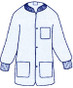 Sunlite Ultra Labcoat BLUE with 3 pockets, snap front, knit collar and cuffs (30 per pack)