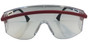 Uvex #S1169 Astro 3000 Safety Eyewear Red/White/Blue Frame w/ Clear Lens