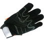 Hi-Vis Split DOUBLE PALM Cowhide Multi-task Glove with Velcro Closure, Orange (PAIR)