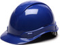 Pyramex #HP44160 Ridgeline Cap Style Safety Helmets with RATCHET Liners - Blue - Side View