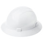 ERB #20004 Type II Full Brim Americana360 Safety Helmets with Ratchet Liners - White