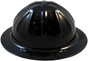 Aluminum Skull Bucket  Full Brim Safety Helmets with Ratchet Liners – Black