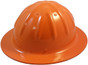 Aluminum Skull Bucket Full Brim Safety Helmets with Ratchet Liners - Hi Viz Orange