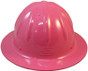 Aluminum Skull Bucket Full Brim Safety Helmets with Ratchet Liners – Pink