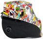 Auto Darkening Hydro Dipped Welding Helmet - Sticker Bomb Design -  Right Side View