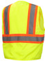 Pyramex  Hi-Vis Self Extinguishing Mesh  Class 2 Safety Vests -  Lime w/ Contrasting Stripes - RVZ2210SE