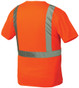 Pyramex  Hi-Vis T-Shirts, 1 Pocket  Class 2 - Orange w/ Silver Stripes - RTS2120